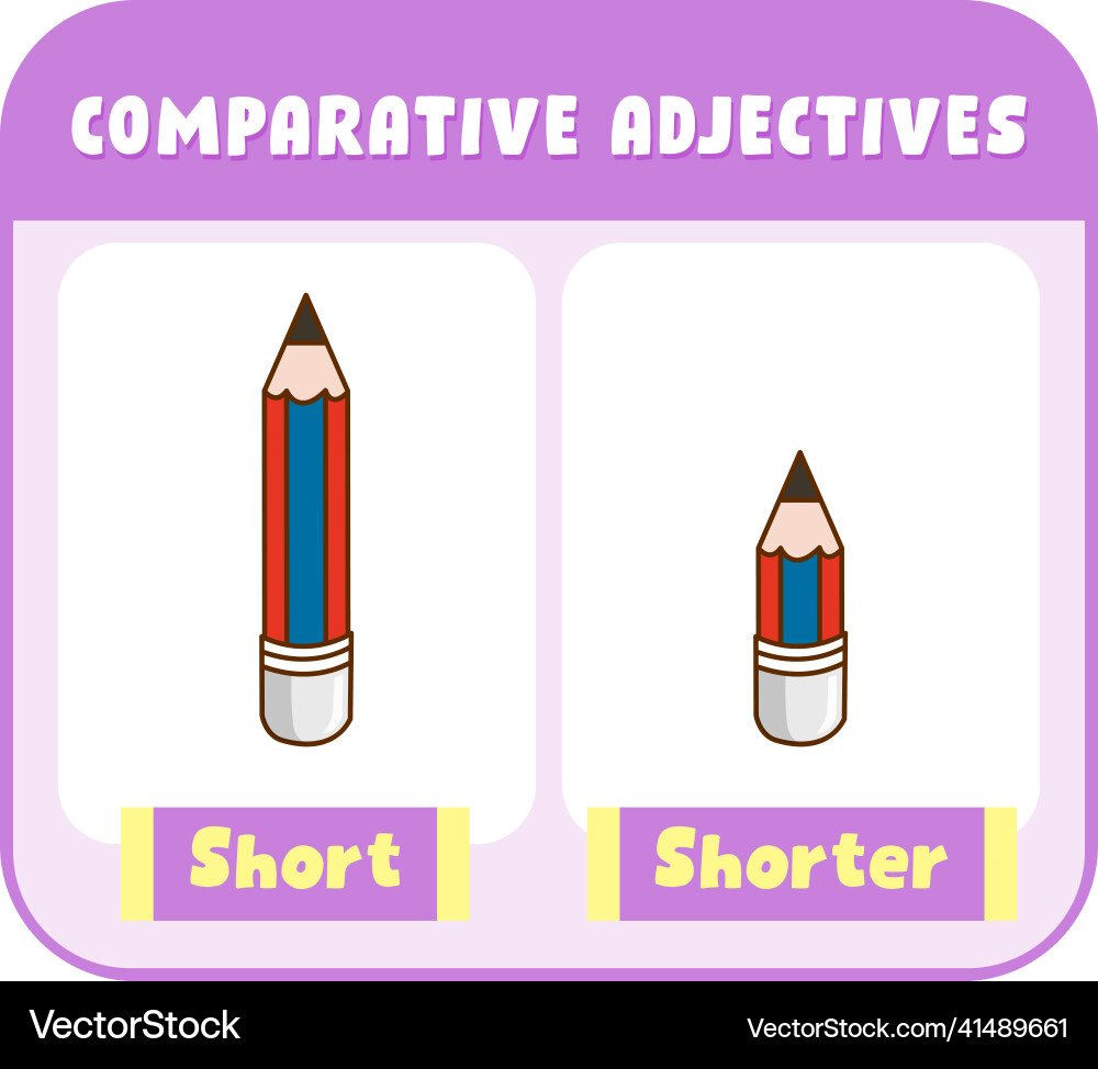 Short and long comparative adjectives. Сравнение рисунок. short adjectives.