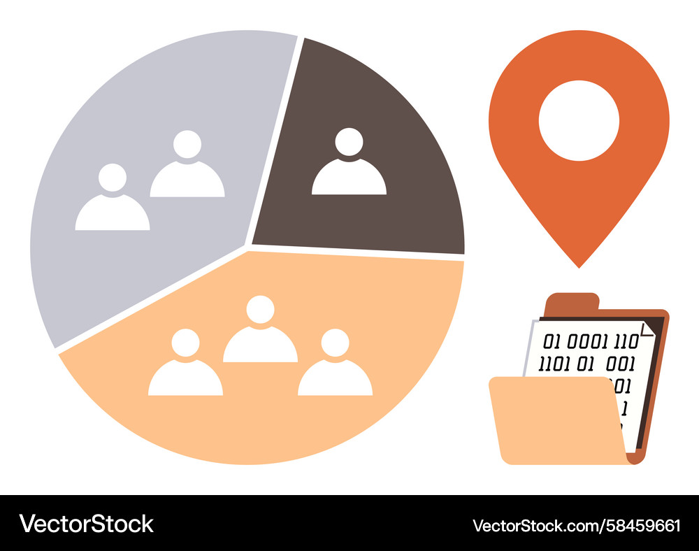 Data Analysis & Segmentation Vector Image