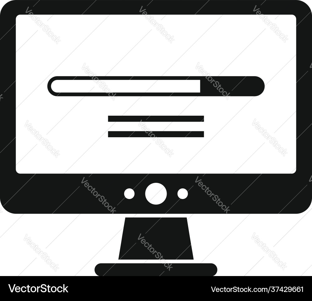 Loading pc software icon simple style Loading pc software icon simple style vector image