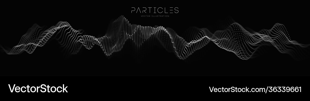 Music Particle Abstract Tech Vector Image
