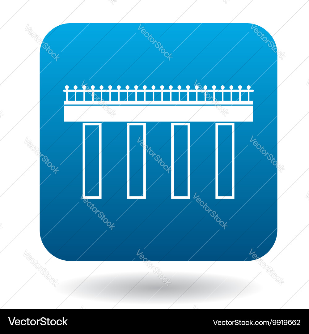 Bridge icon in simple style Vector Image