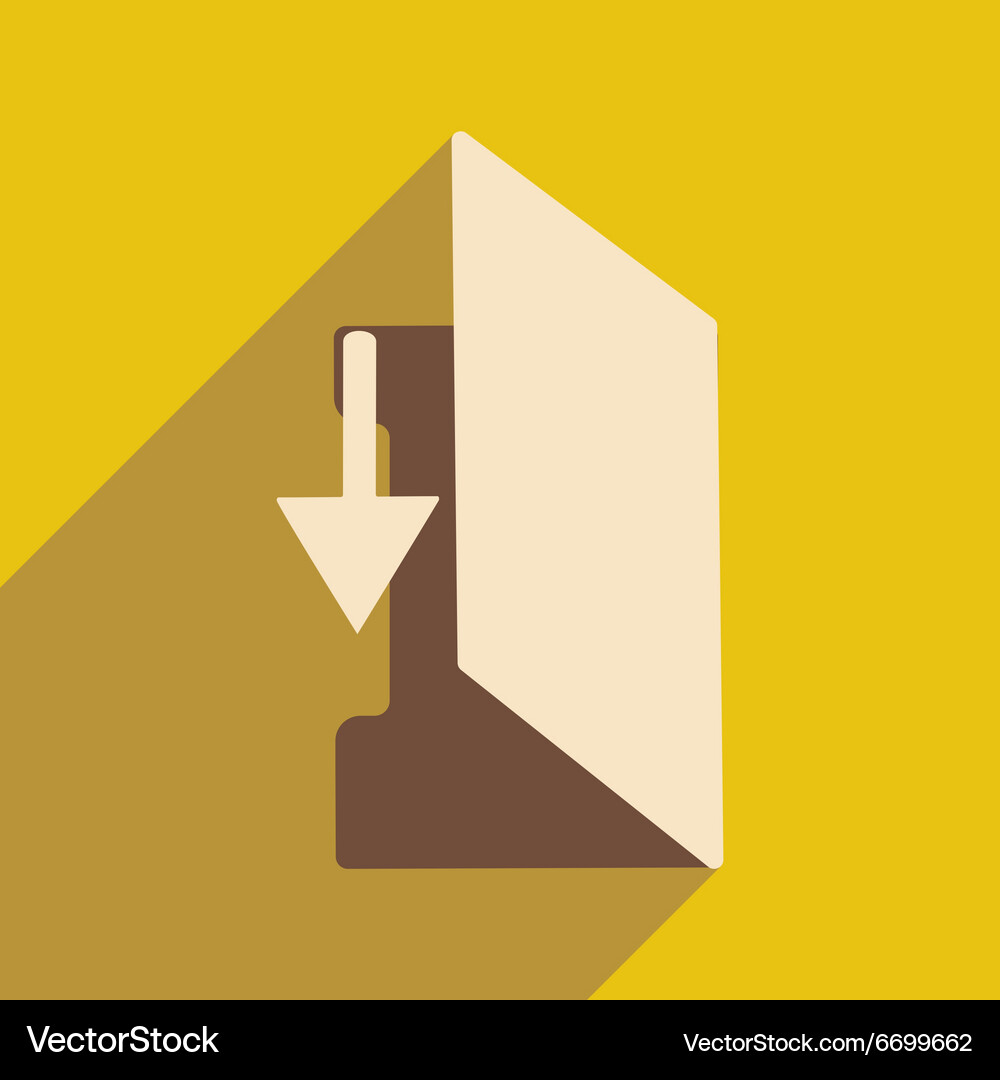 Flat with shadow icon and mobile application Vector Image