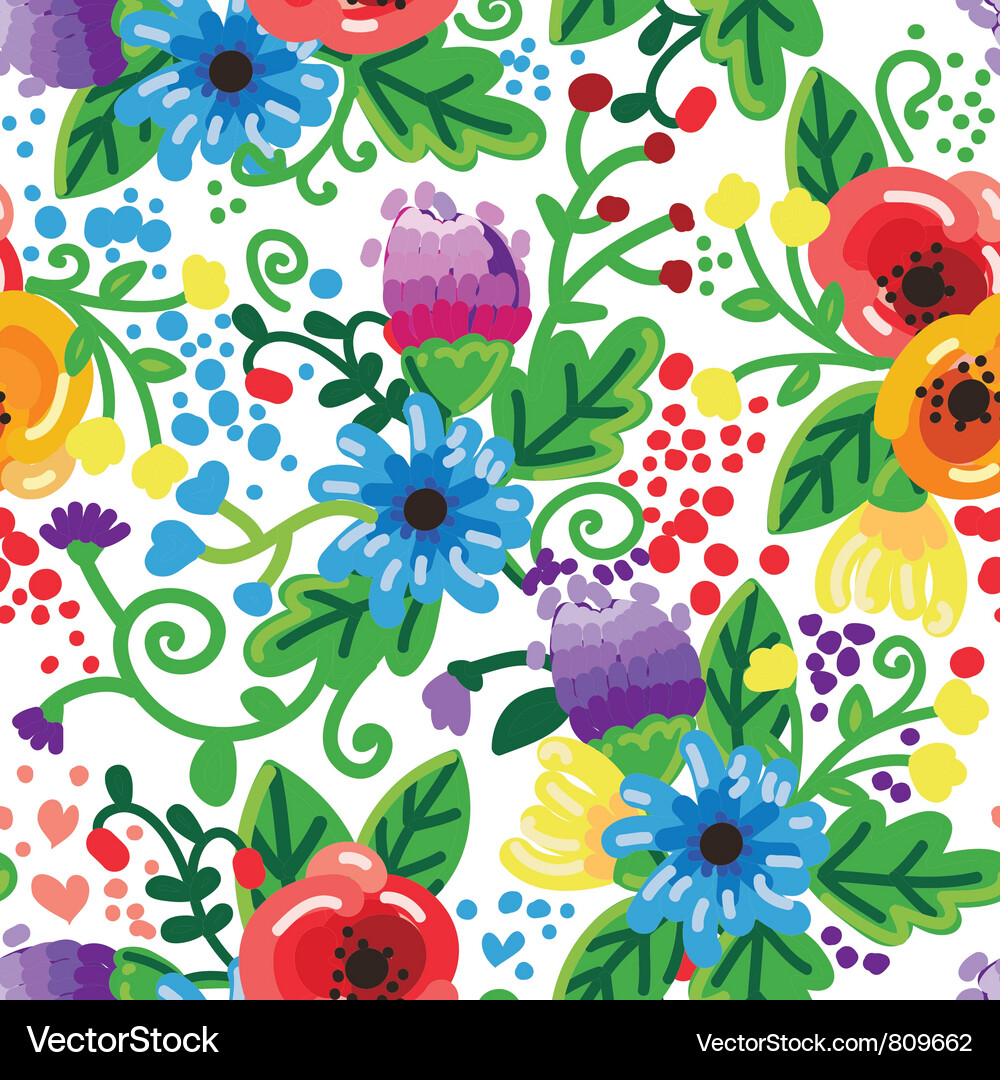 Floral Seamless Pattern Vector Image