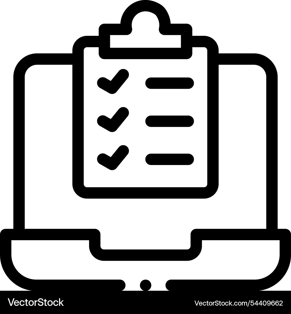 List icon thin linear style design isolated List icon thin linear style design isolated vector image