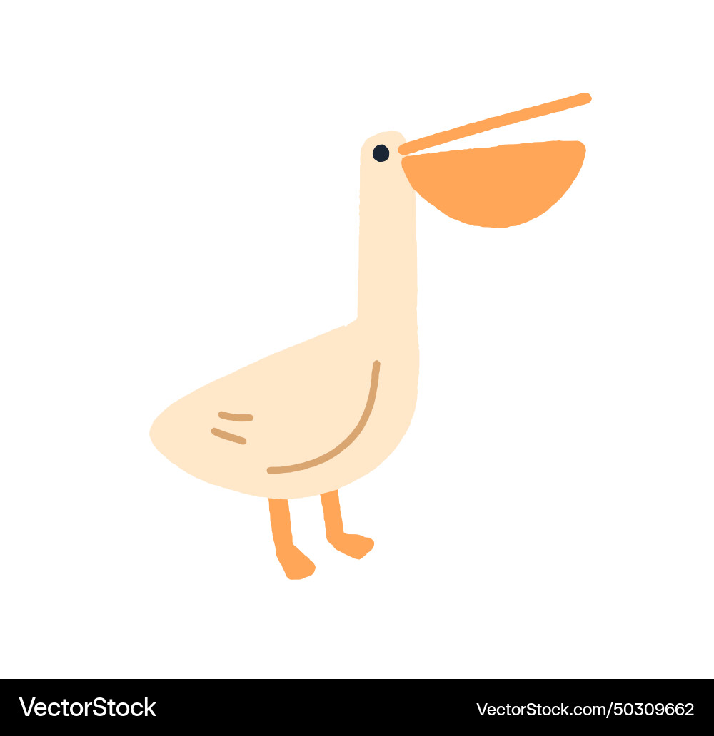 Süße pelican lustige Wasservogel exotisch tropische Süße pelican lustige Wasservogel exotisch tropische vektorbild