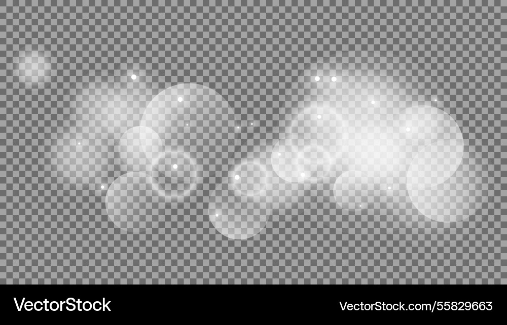 Bokeh circles on transparent background Bokeh circles on transparent background vector image