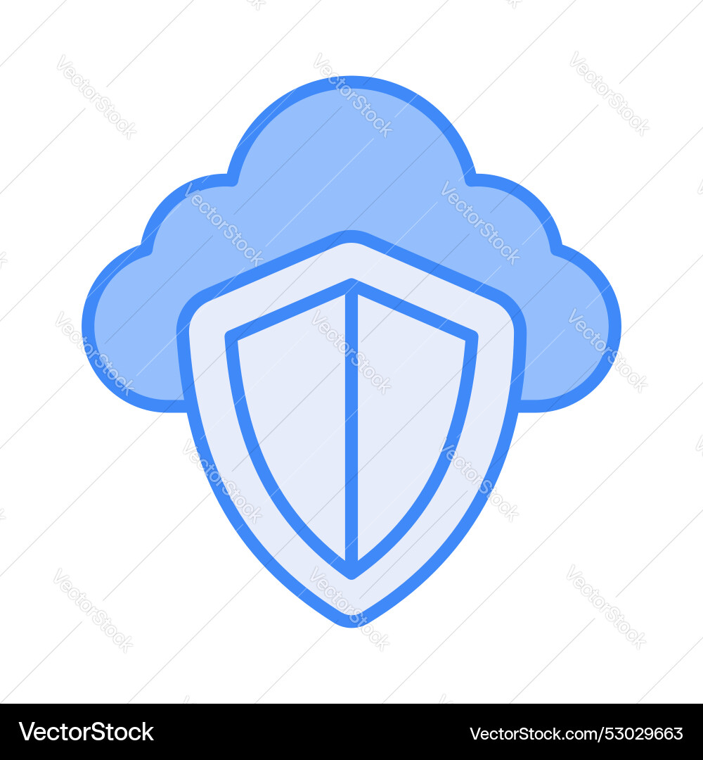 Cloud technology security form of a internet data Vector Image