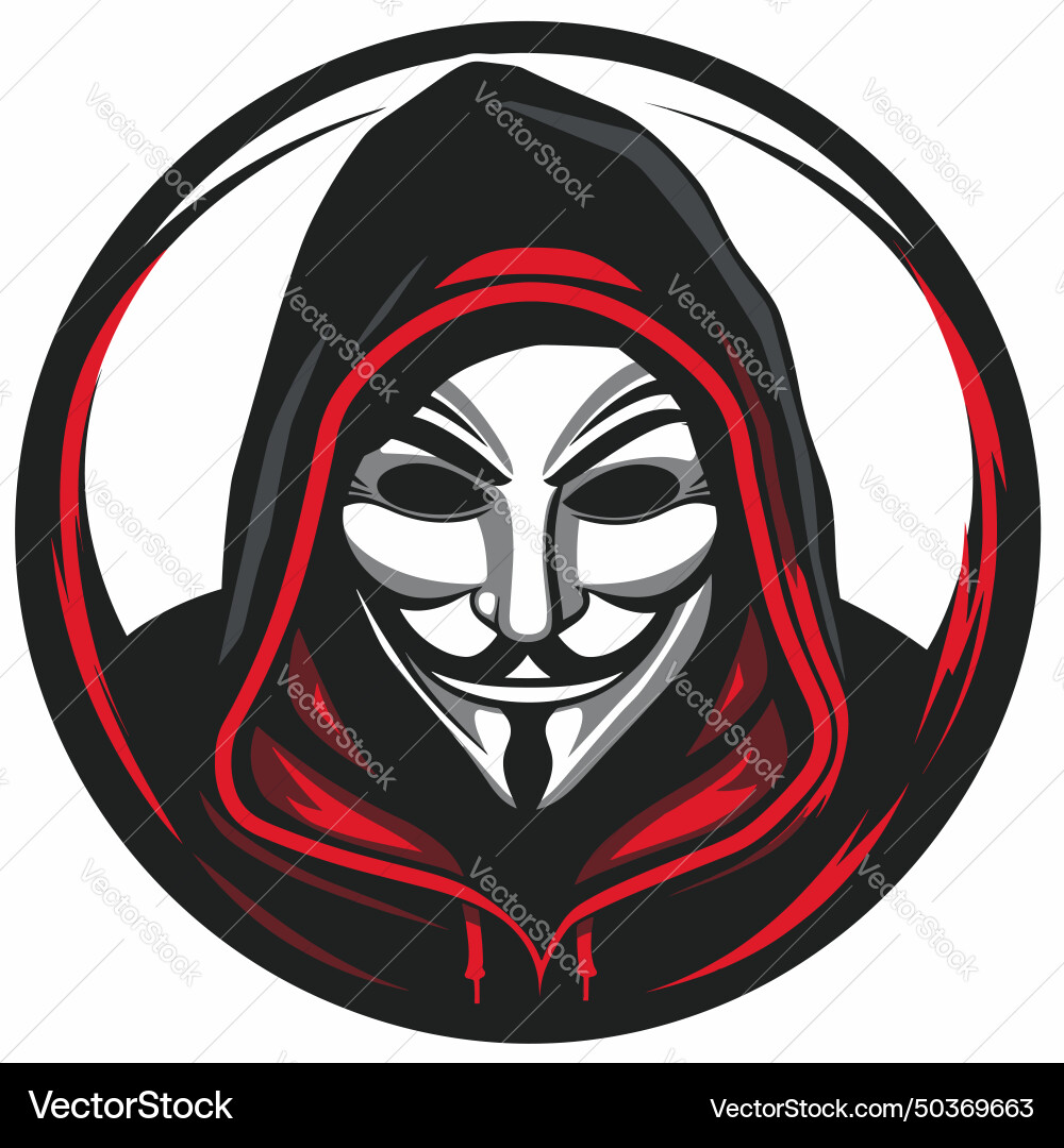 Cyber Hacker Logotype - Anonymous vector image