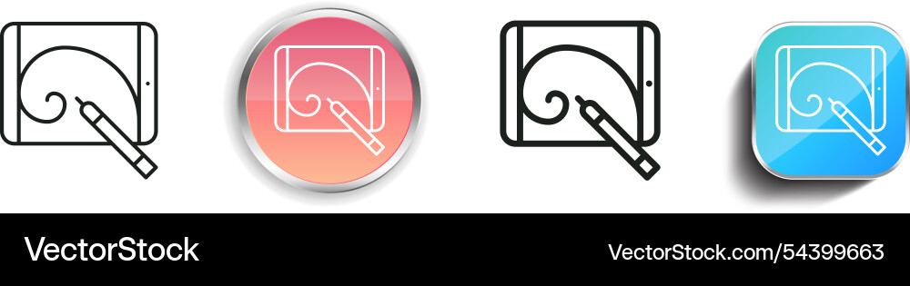 Golden ratio icon thin linear regular and button Golden ratio icon thin linear regular and button vector image