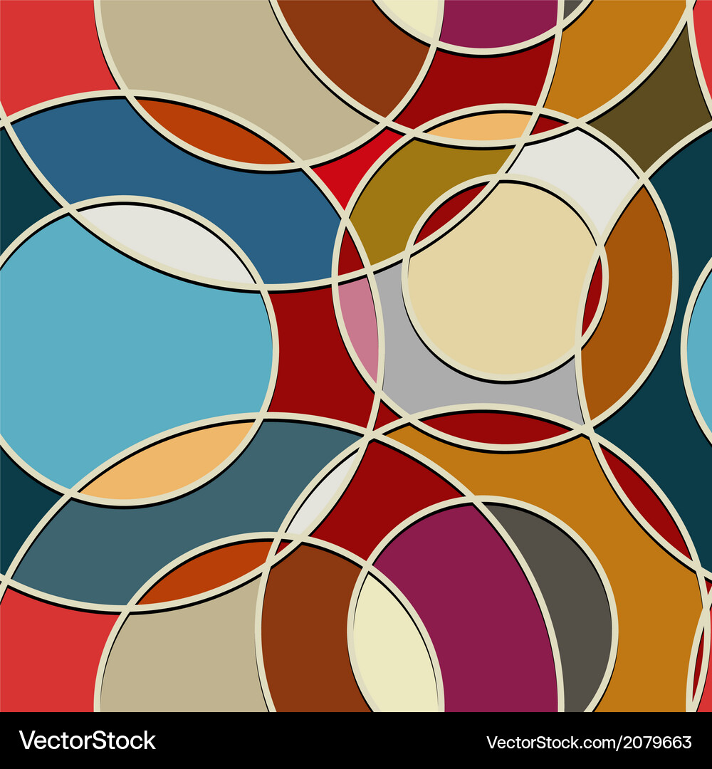 Seamless color texture of circular items Vector Image