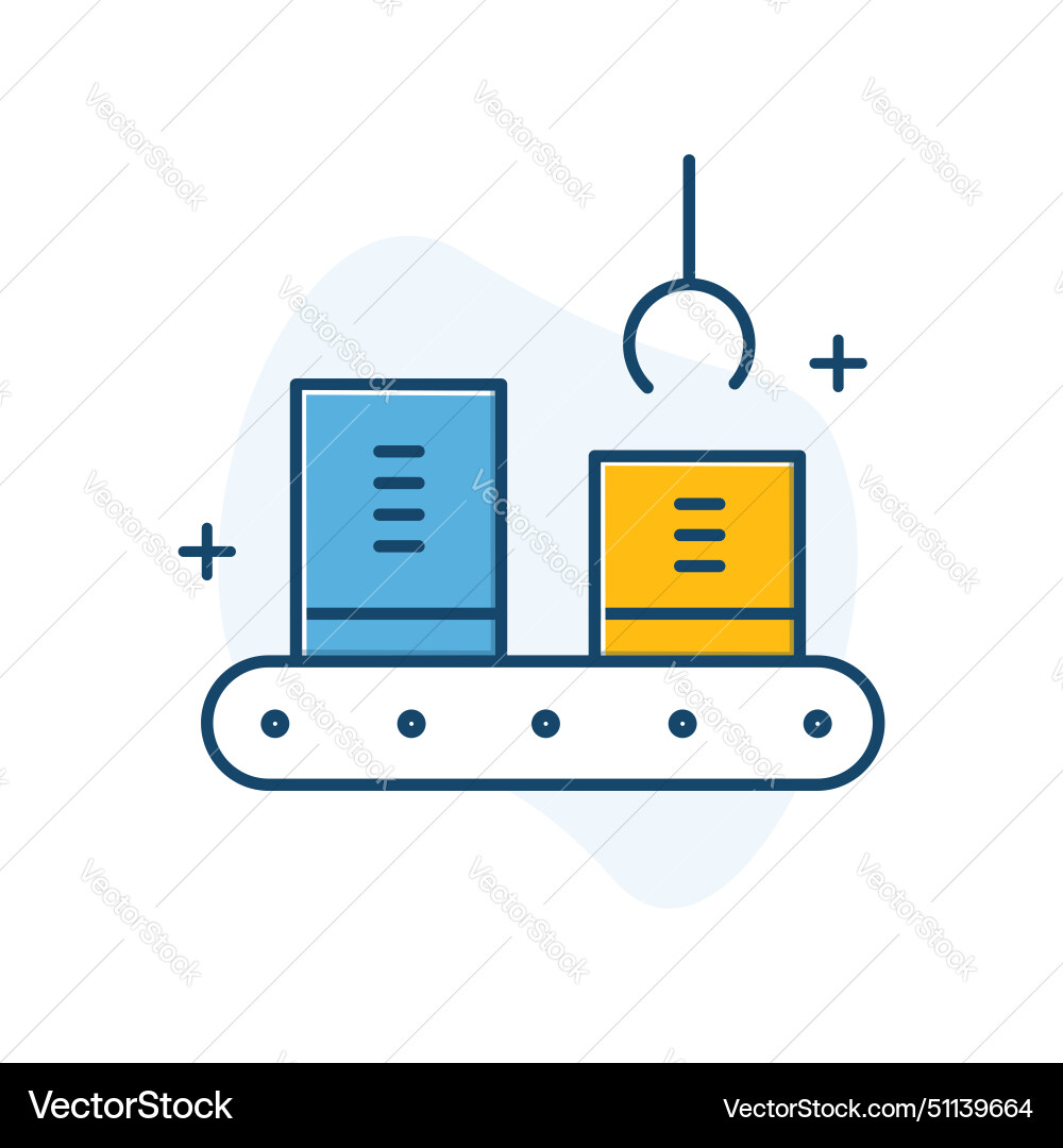 Automated logistics creation icon design vector image