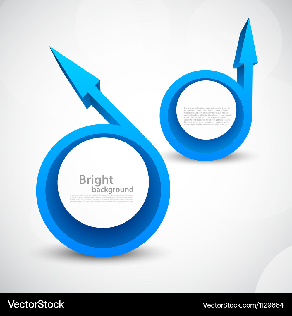 Background with circles and arrows Vector Image