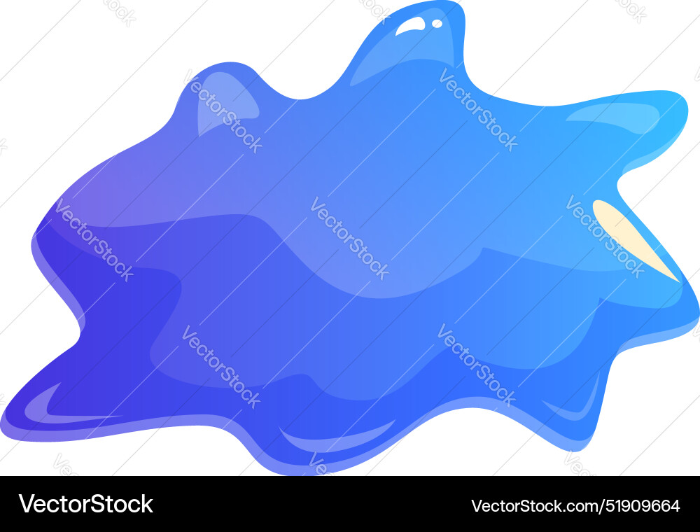 Blue liquid blob flowing with gradient effect Vector Image