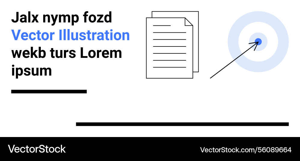Document representation with bullseye target Vector Image
