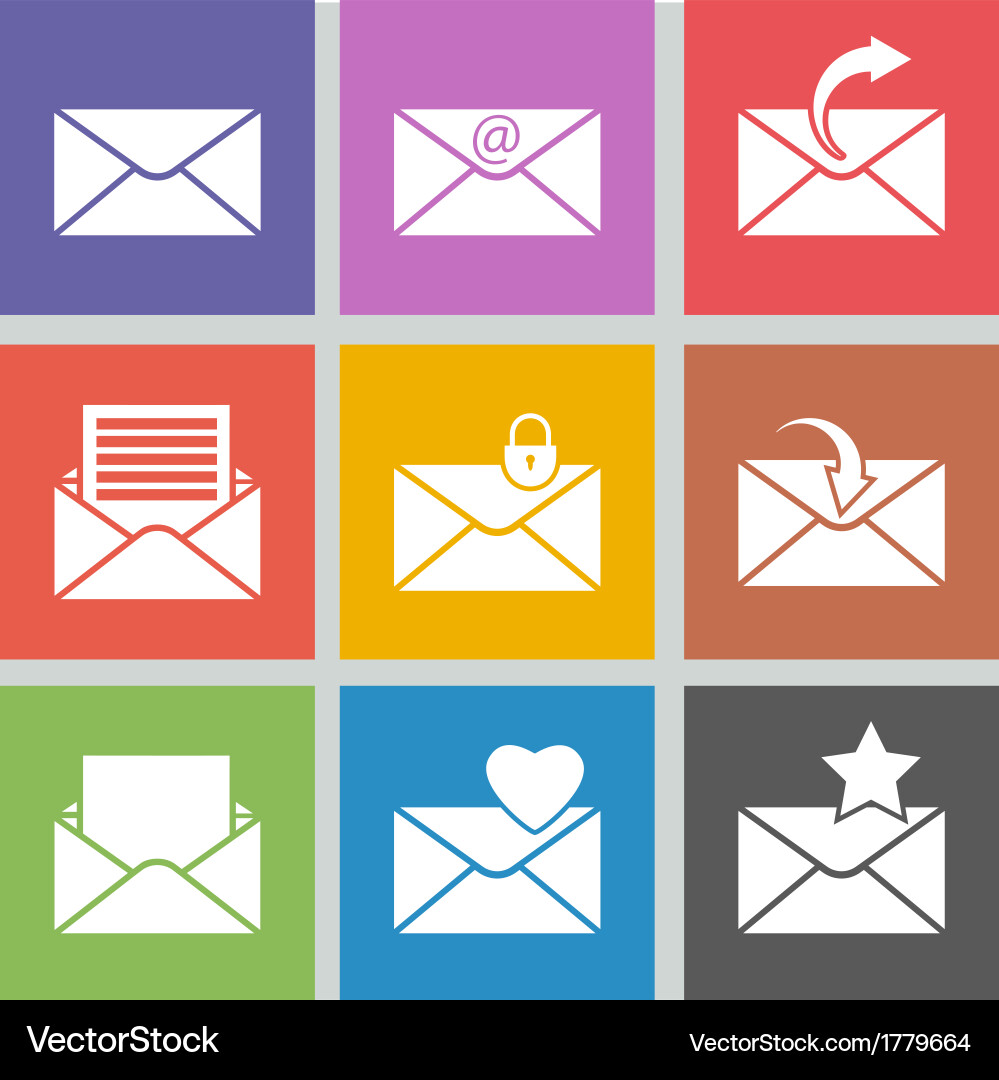 Flat Icon Set - Web & Mobile Vector Image