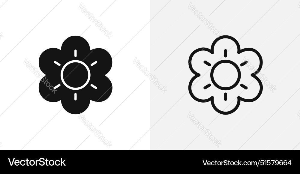Flower icon set Royalty Free Vector Image - VectorStock