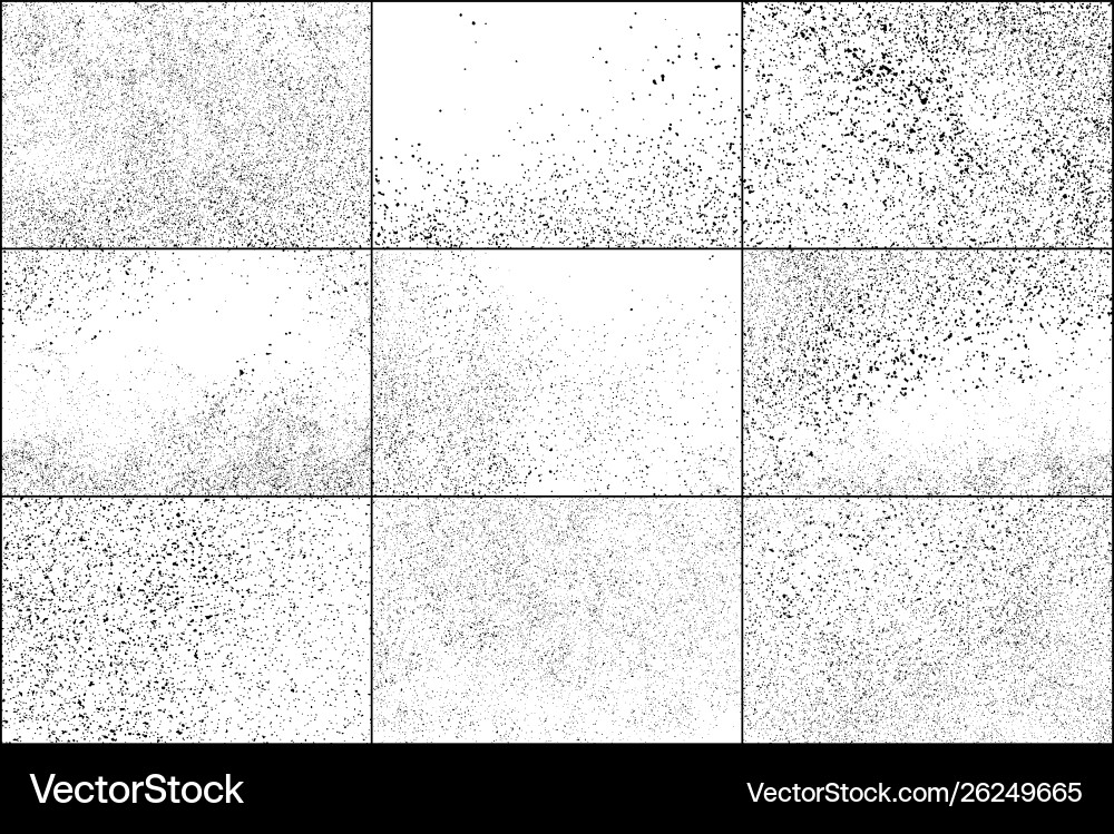Dark rough noise particles set elements vector image