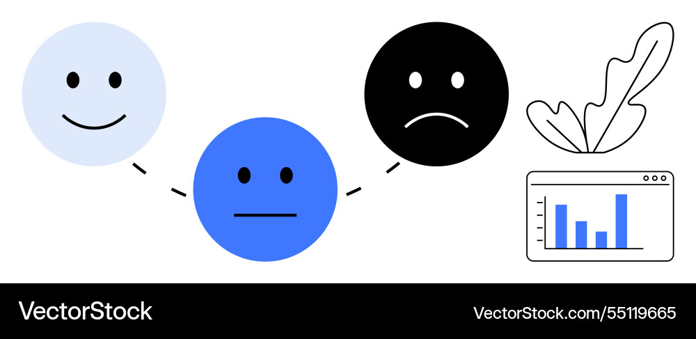 Emotions and analytics understanding user Emotions and analytics understanding user Vector Image