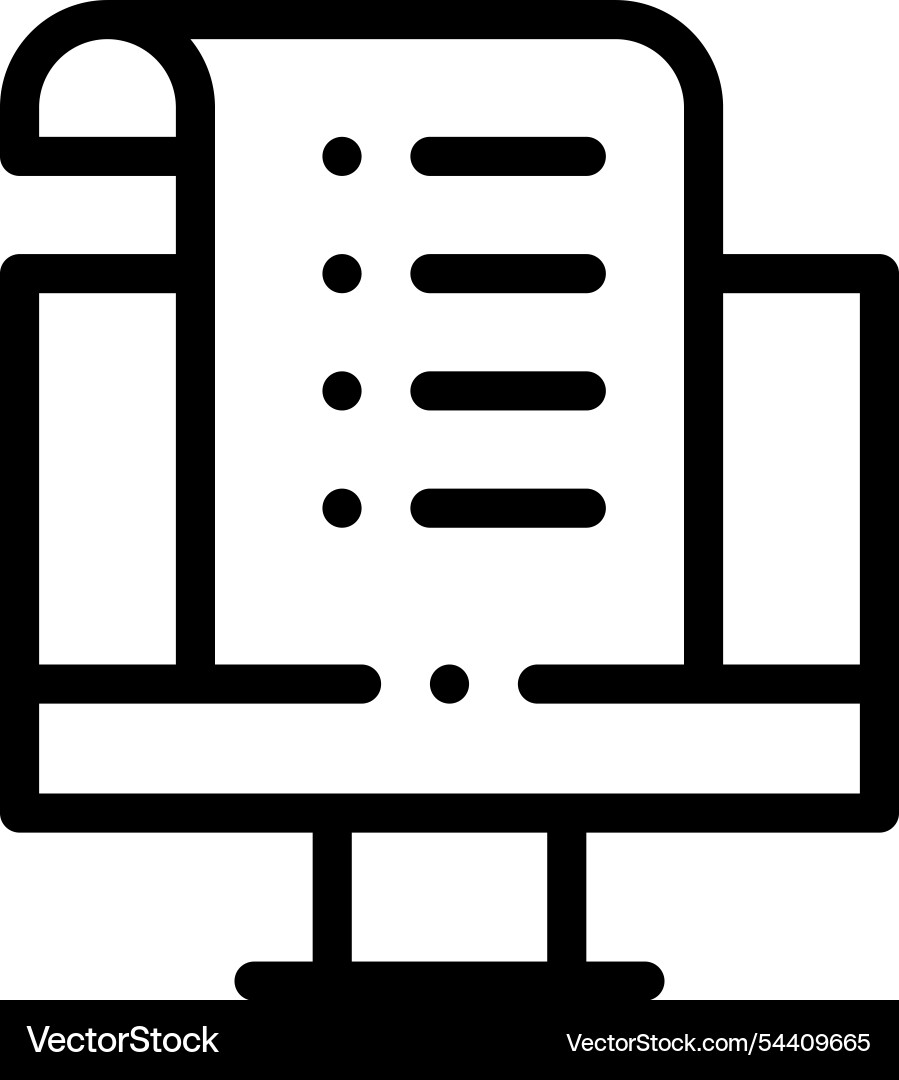 List icon thin linear style design isolated List icon thin linear style design isolated Vector Image