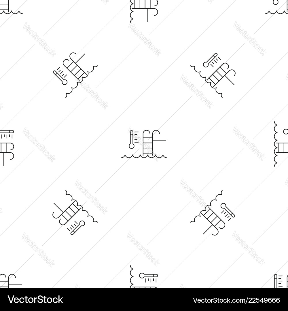 Auto temperature pool control pattern seamless Auto temperature pool control pattern seamless vector image