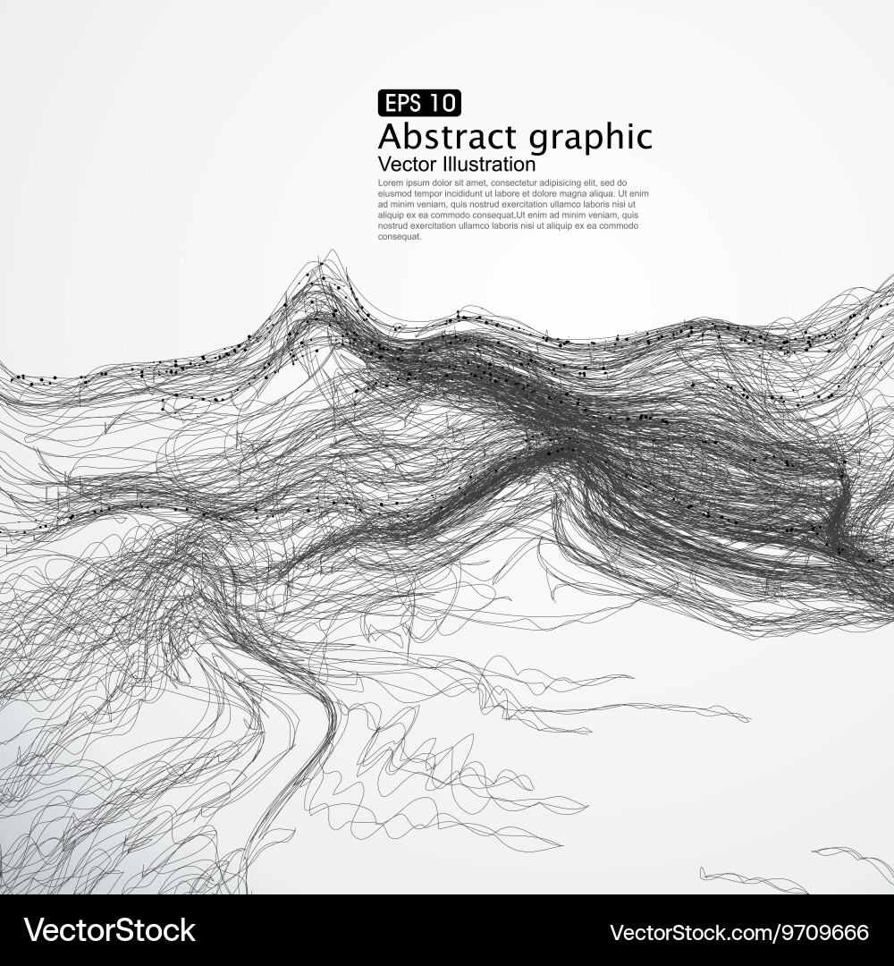 Complex lines consisting of abstract graphic vector image