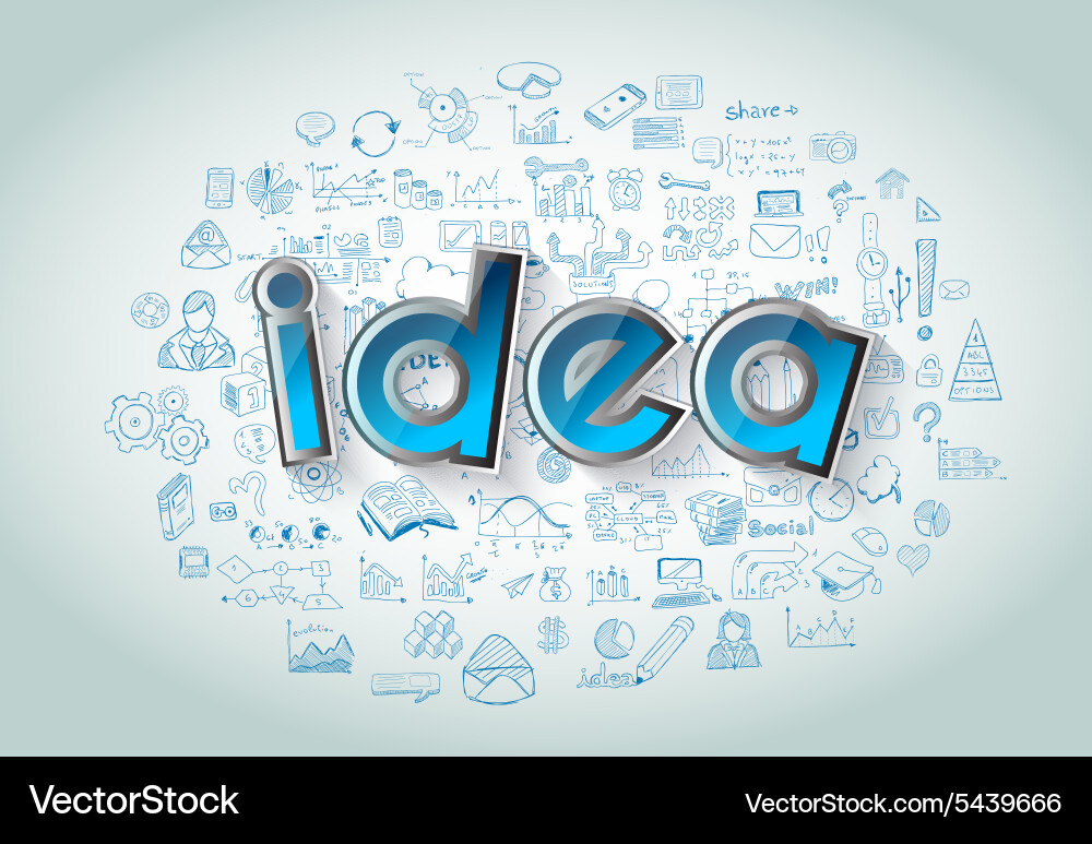 Idea concept layout for brainstorming vector image