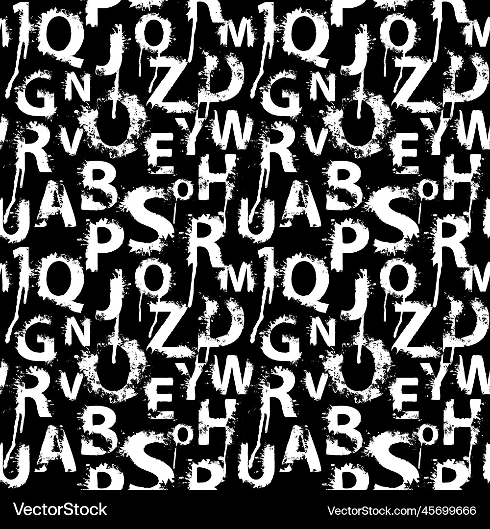 Seamless pattern with alphabet letters in form Seamless pattern with alphabet letters in form vector image