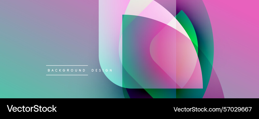 Abstract colorful shapes overlap creating vibrant Vector Image