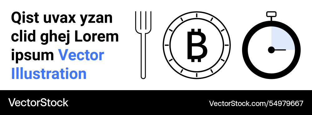 Conceptual design featuring fork bitcoin Conceptual design featuring fork bitcoin vector image