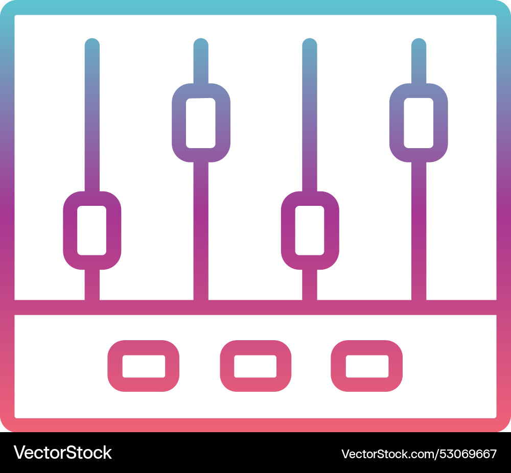 Control panel line gradient design Vector Image