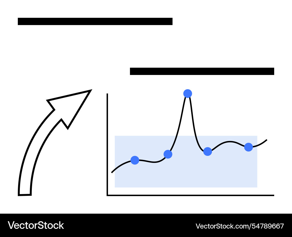 Data analytics and growth visualizing trends vector image