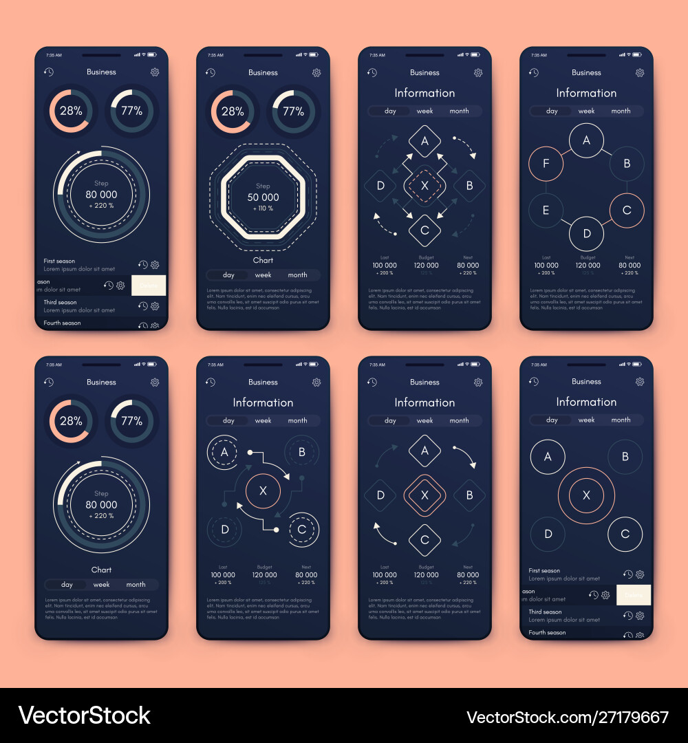 Different ui ux gui screens and flat web icons Different ui ux gui screens and flat web icons vector image