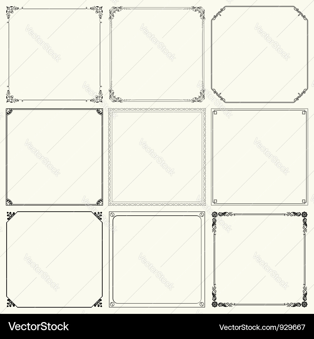 Set of frames vector image