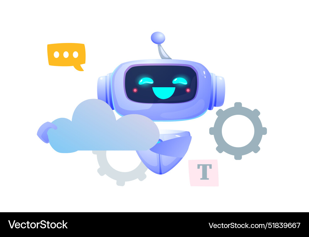 Virtual assistant bot or artificial intelligence Virtual assistant bot or artificial intelligence vector image