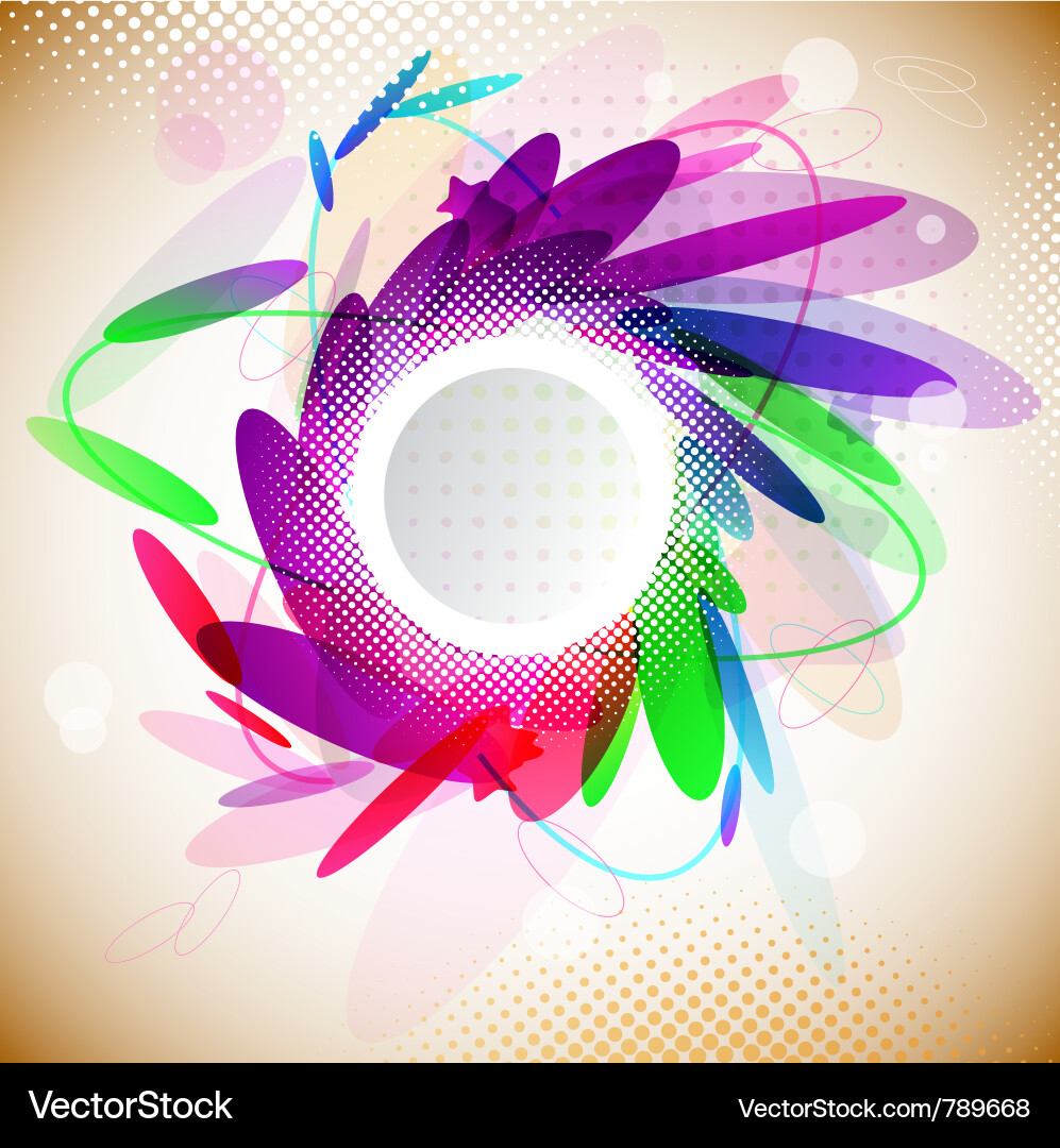 Abstract floral frame Vector Image