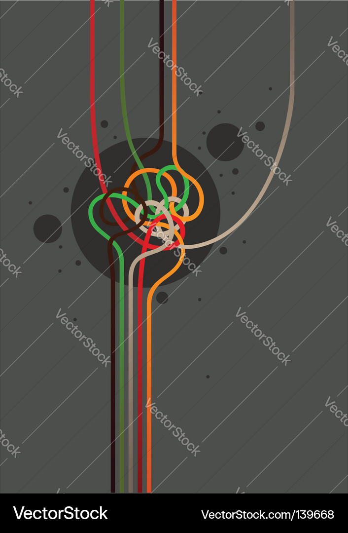 Abstract Threaded Lines Vector Image