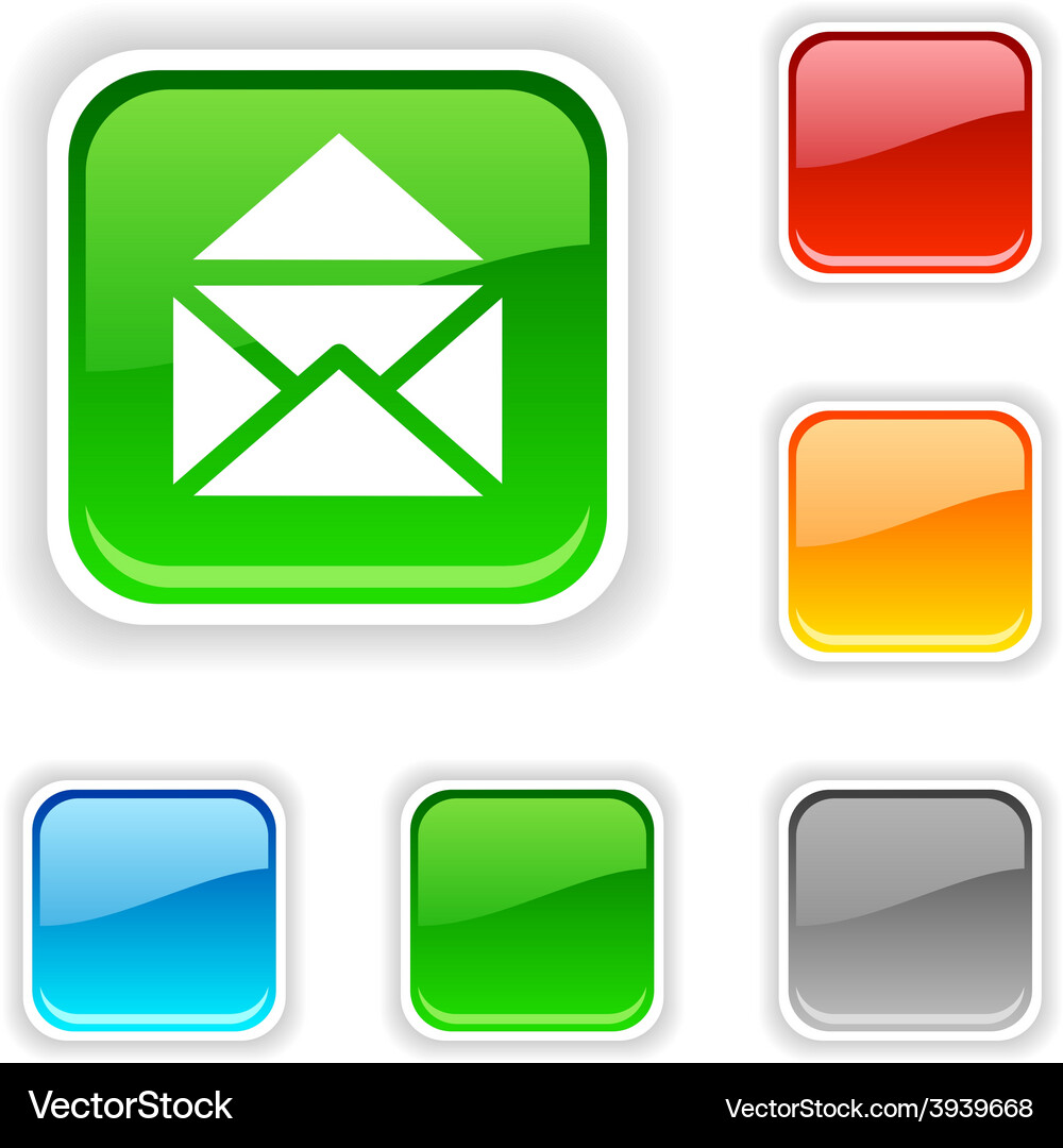 E-mail button Vector Image