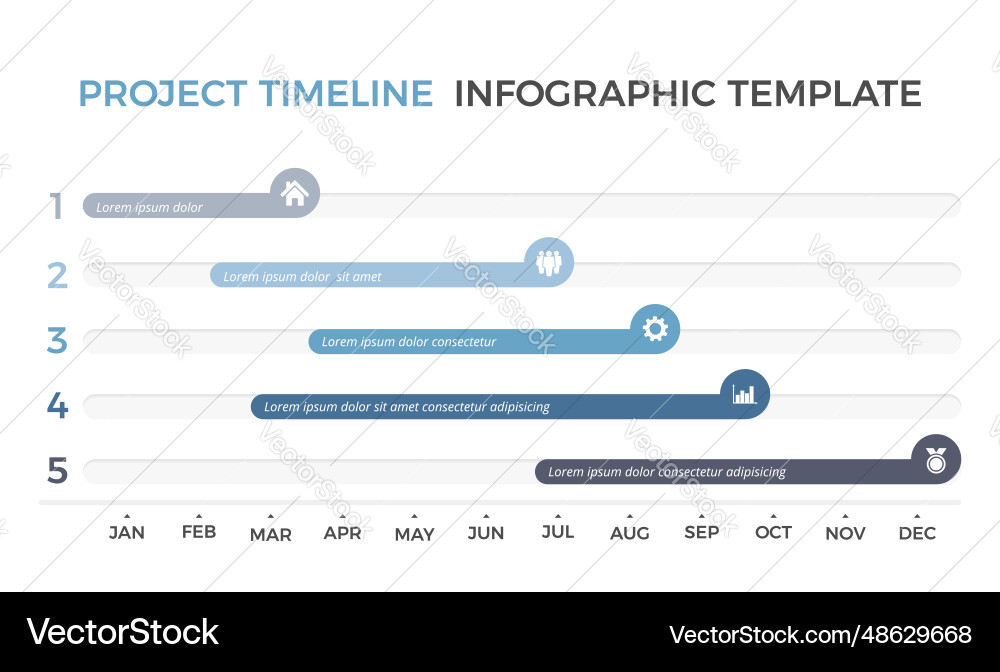 Project Timeline Gantt Chart vector image