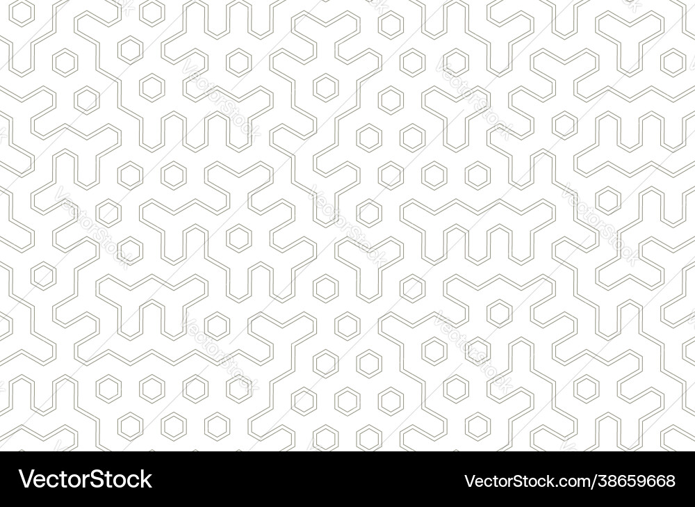 Seamless geometric pattern with hexagons and lines Seamless geometric pattern with hexagons and lines vector image