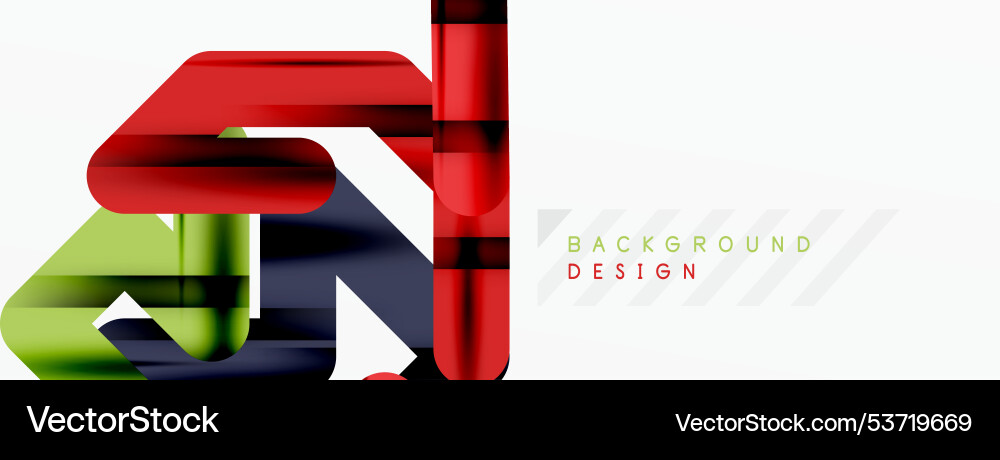 Abstract background - colorful lines composition Vector Image