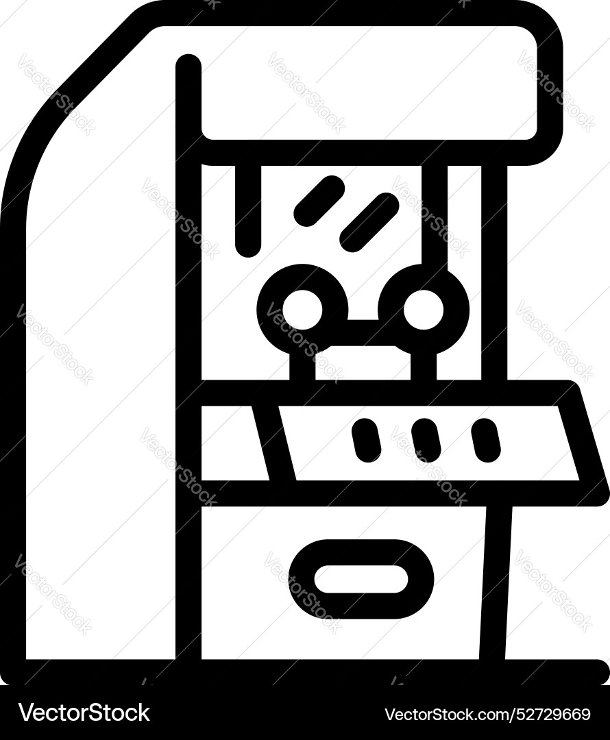 Game machine showing racing interface vector image
