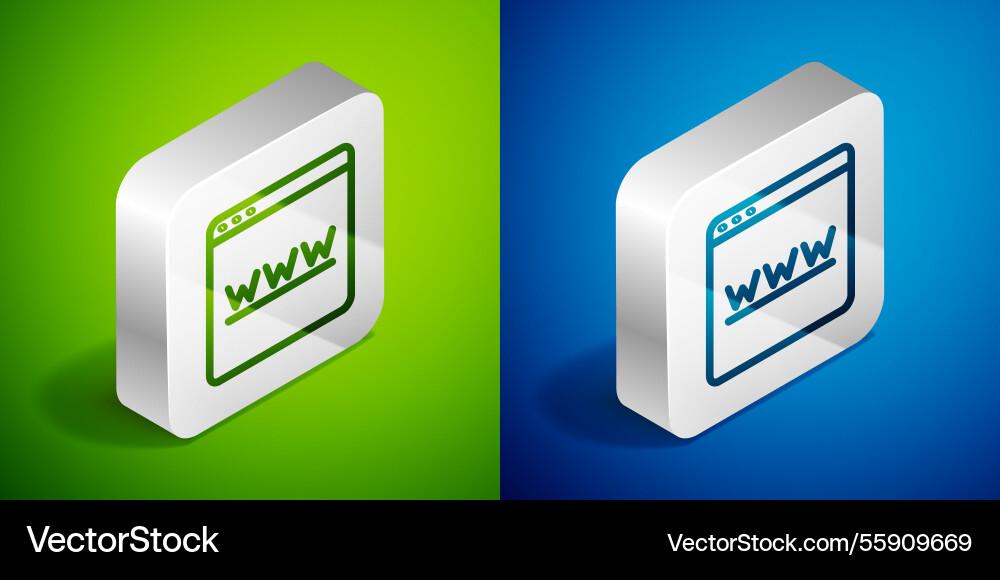 Isometric line browser window icon isolated Isometric line browser window icon isolated vector image