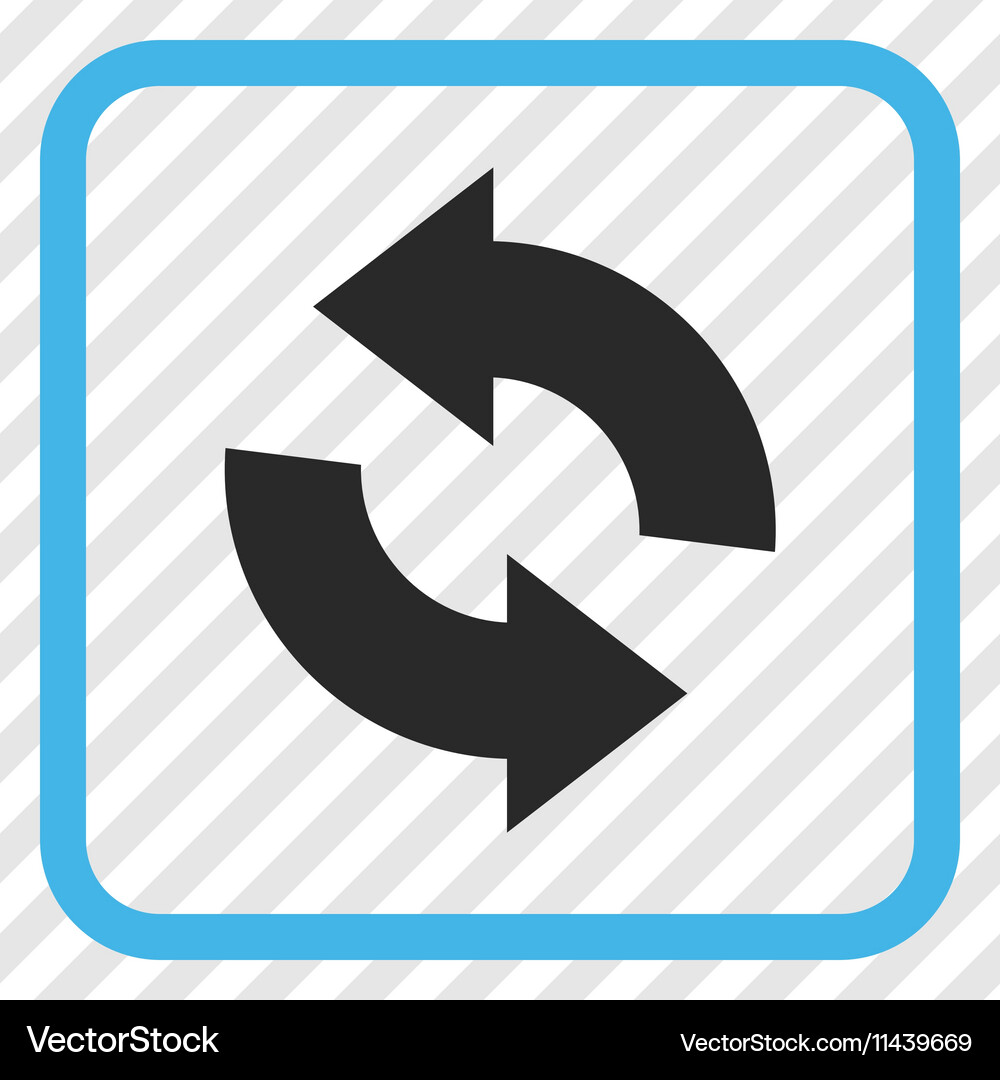 Refresh icon in a frame Vector Image