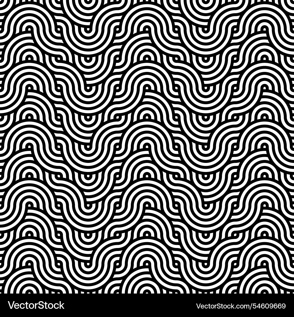Seamless geometric pattern with wavy lines Seamless geometric pattern with wavy lines vector image