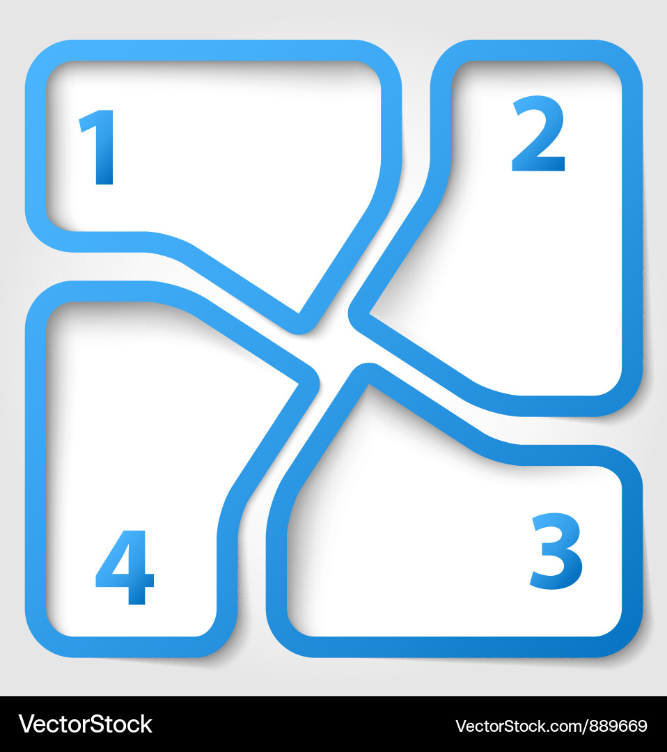 Speech bubbles with numbers vector image