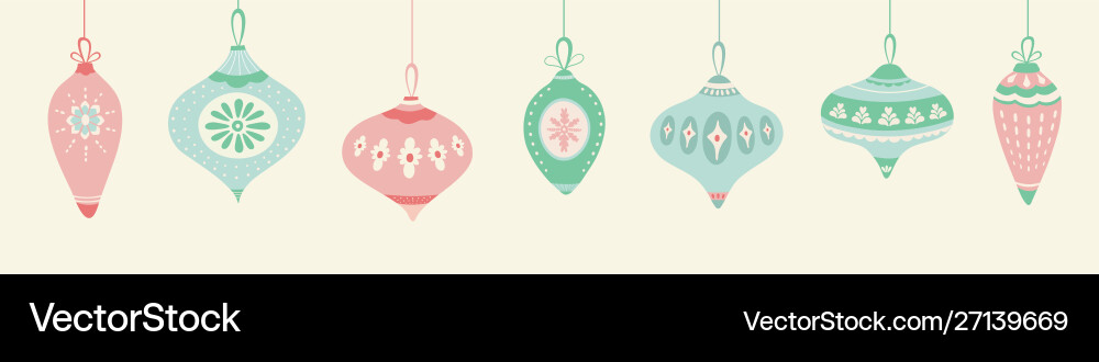Weihnachten hängende Kugeln Muster Design in grün Weihnachten hängende Kugeln Muster Design in grün vektorbild