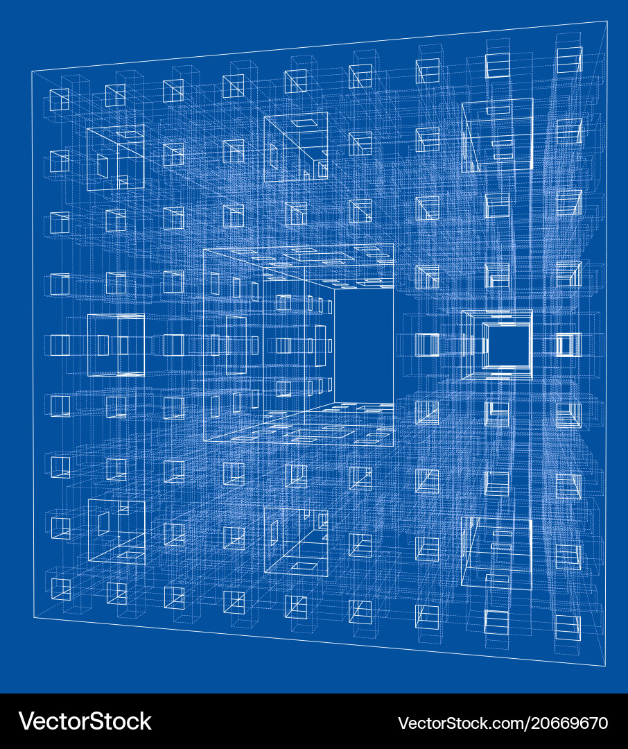 Abstract 3D Mesh Rendering vector image