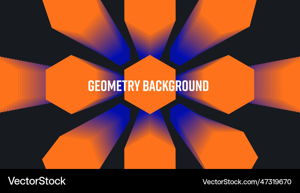 Abstract geometric background gradient orange Vector Image