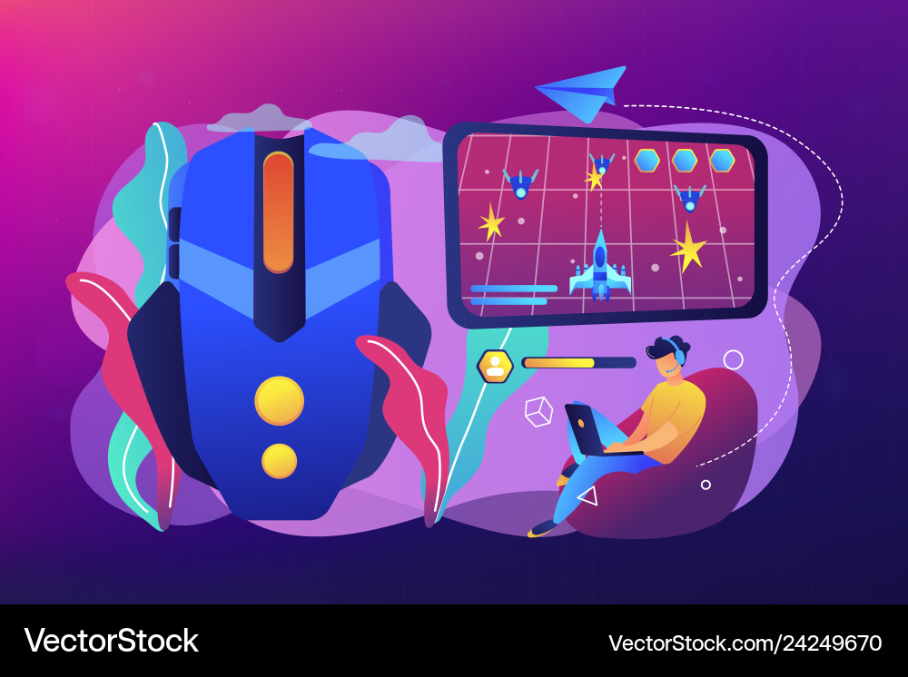 Action game concept vector image