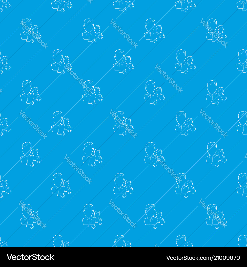 Add users pattern seamless blue Add users pattern seamless blue vector image